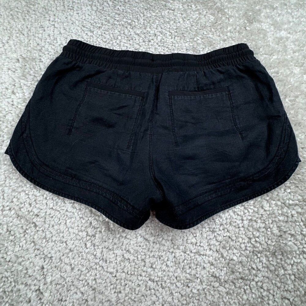Athleta Beachside Bali Linen Shorts Black - Picture 3 of 9